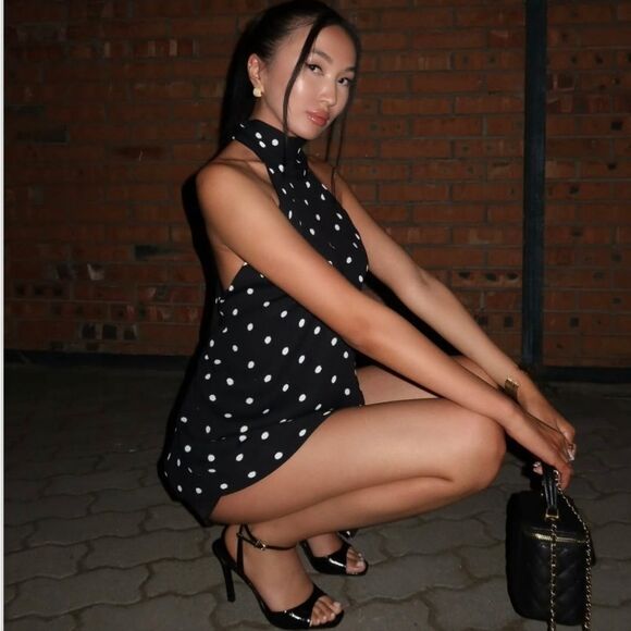 NWT ZARA POLKA DOT HALTER TOP ZW COLLECTION - Picture 11 of 15